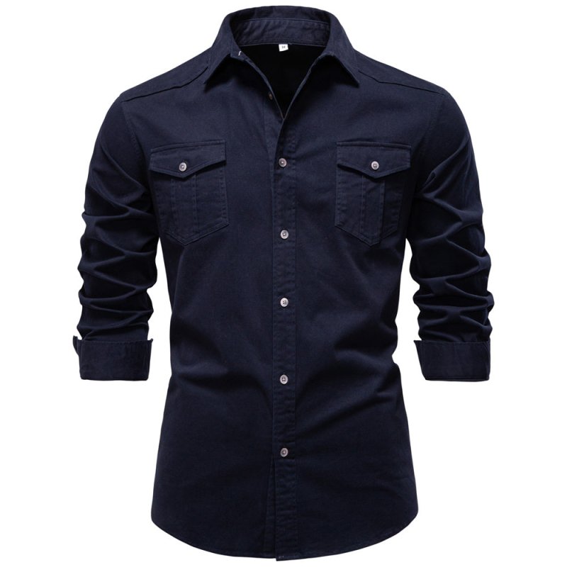 Graham Walker | Cotton Utility Shirt With Chest Pockets For Men