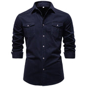 Graham Walker | Cotton Utility Shirt With Chest Pockets For Men