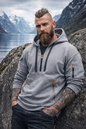 Oscar Fleming | Sweat à capuche Artemis haut de gamme à demi-zip