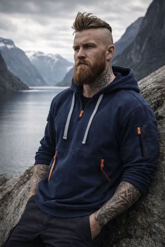 Oscar Fleming | Sweat à capuche Artemis haut de gamme à demi-zip