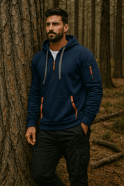 Oscar Fleming | Sweat à capuche Artemis haut de gamme à demi-zip