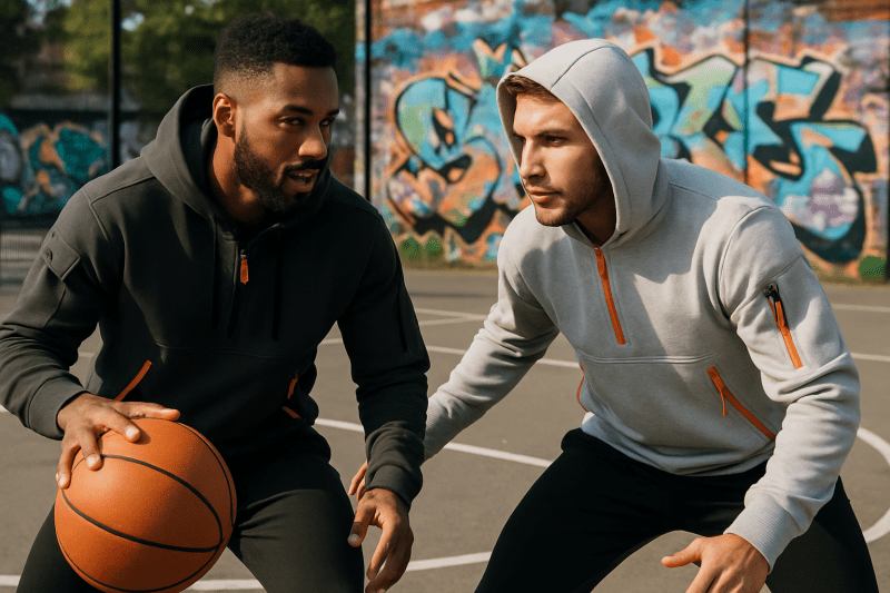 Oscar Fleming | Sweat à capuche Artemis haut de gamme à demi-zip