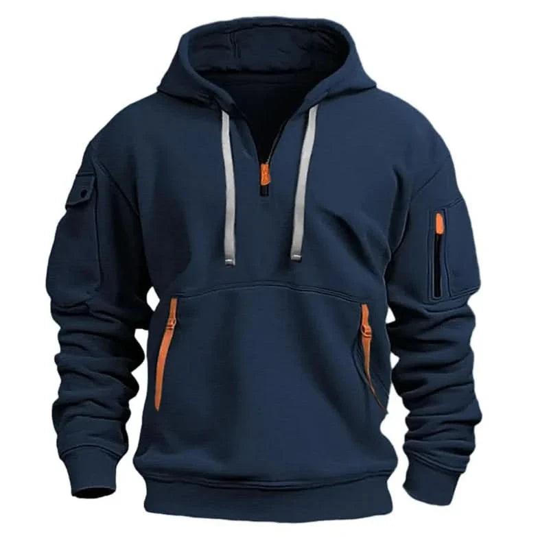 Oscar Fleming | Sweat à capuche Artemis haut de gamme à demi-zip