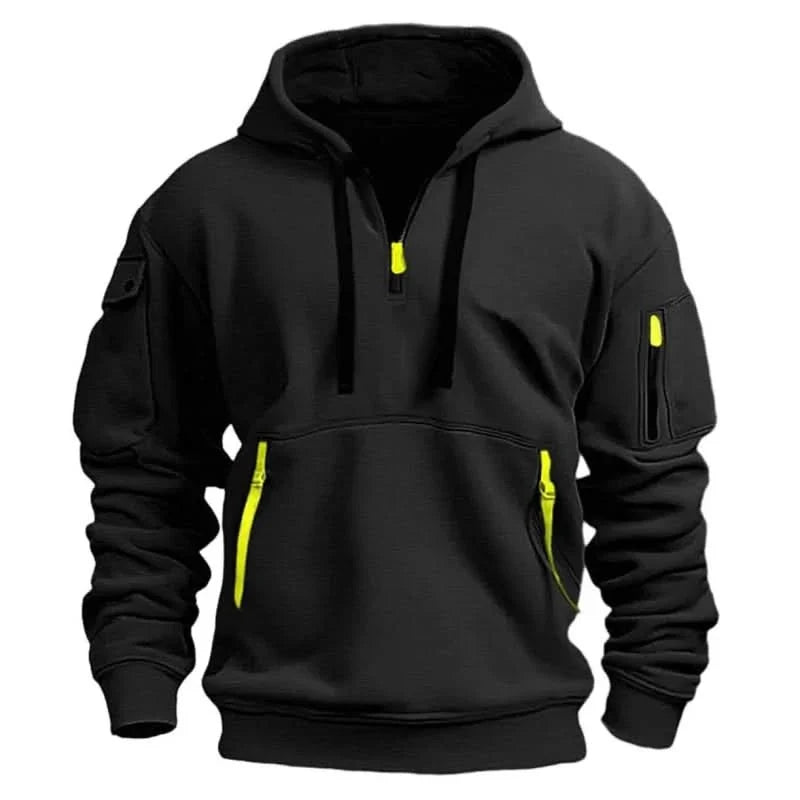 Oscar Fleming | Sweat à capuche Artemis haut de gamme à demi-zip