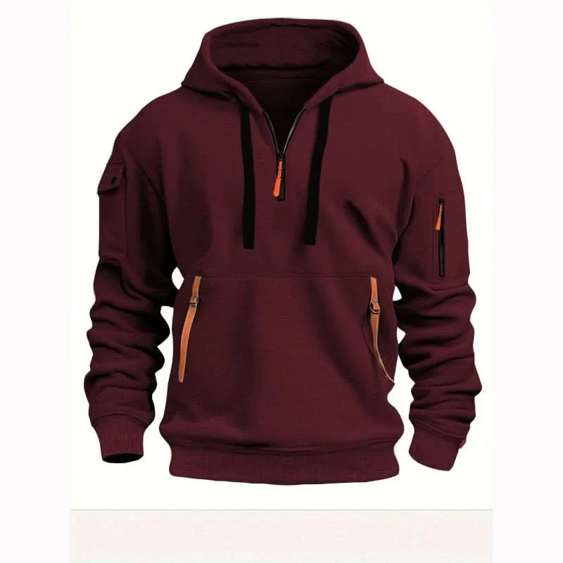 Oscar Fleming | Sweat à capuche Artemis haut de gamme à demi-zip