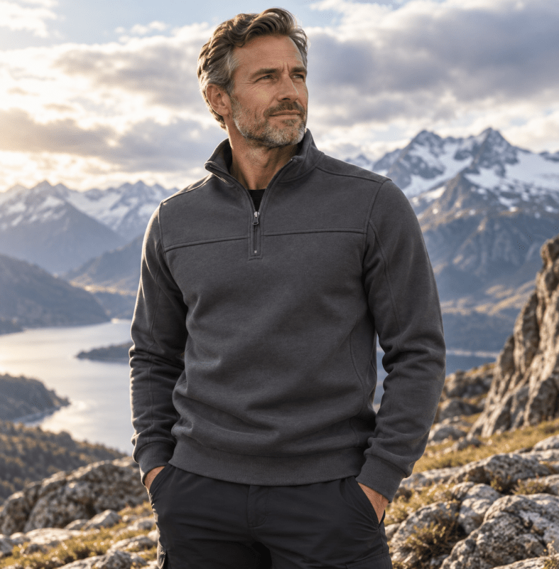 Nathaniel Sutcliffe | Cotton-Rich Quarter-Zip Sweater For Men