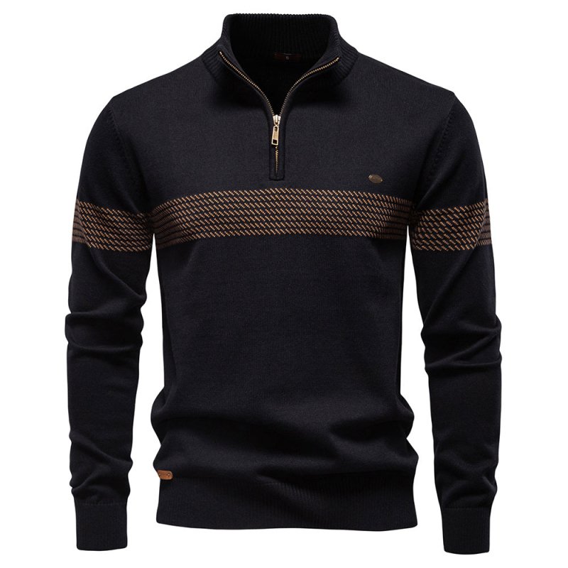 Malcolm Ferris | Quarter-Zip Cotton Sweater For Men