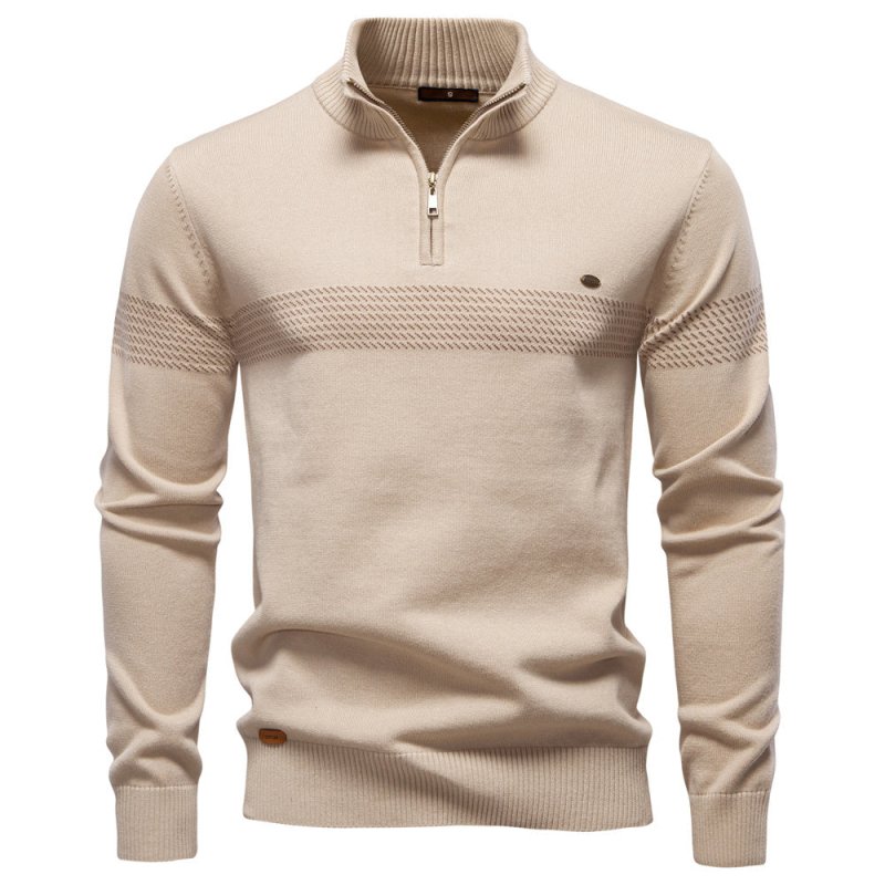 Malcolm Ferris | Quarter-Zip Cotton Sweater For Men