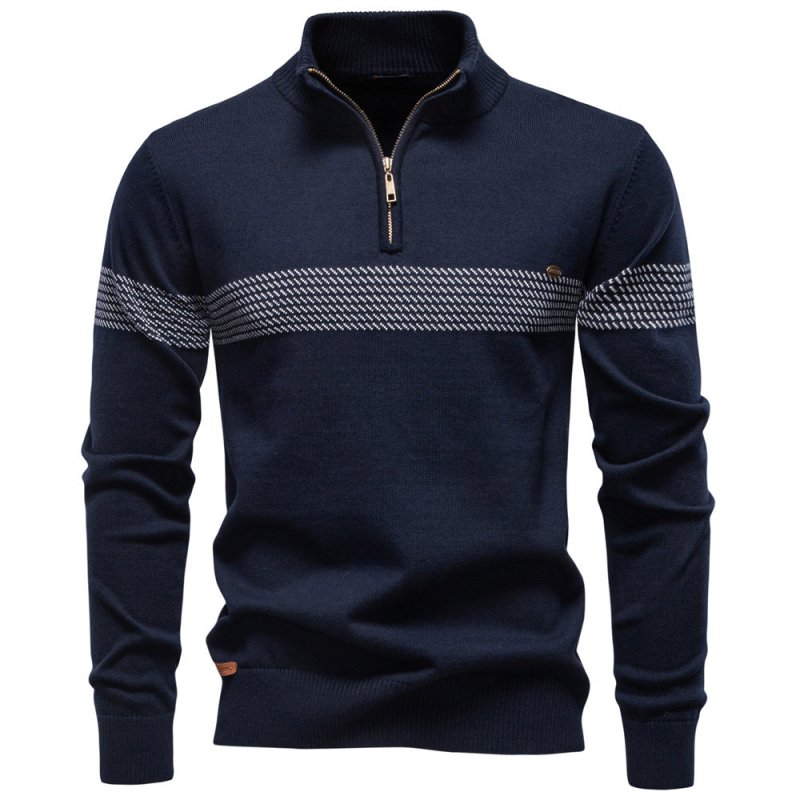 Malcolm Ferris | Quarter-Zip Cotton Sweater For Men