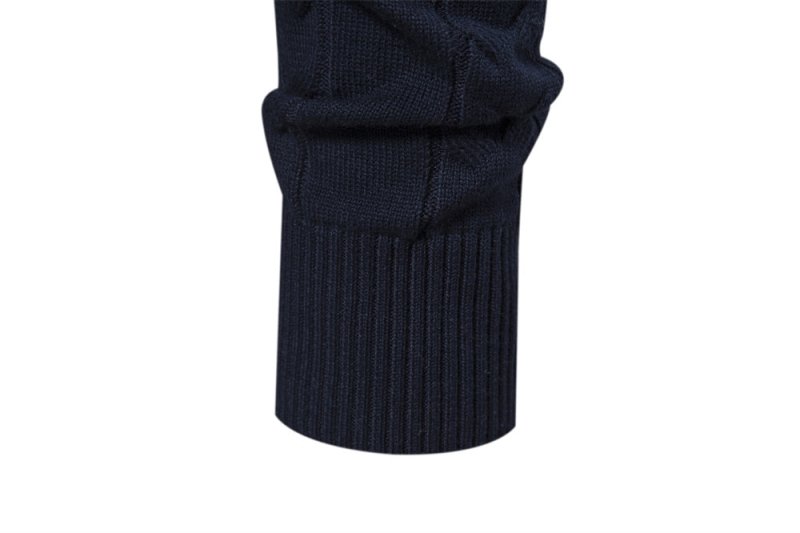 Birch Frost | Navy Fair Isle Half-Zip Christmas Jumper For Men