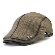 Reginald Shaw | Capri Knit Flat Cap with Leather Trim