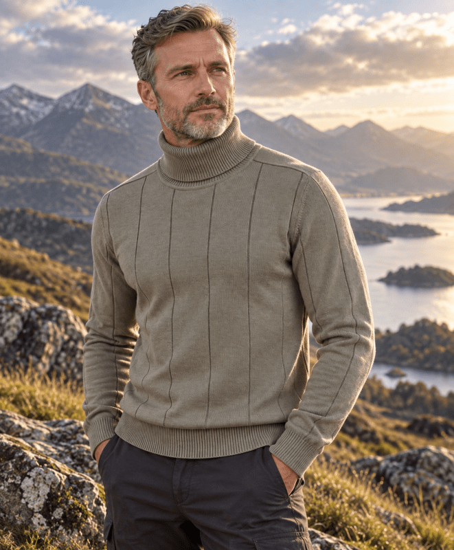 Duncan Ashby | Navy Turtleneck Sweater