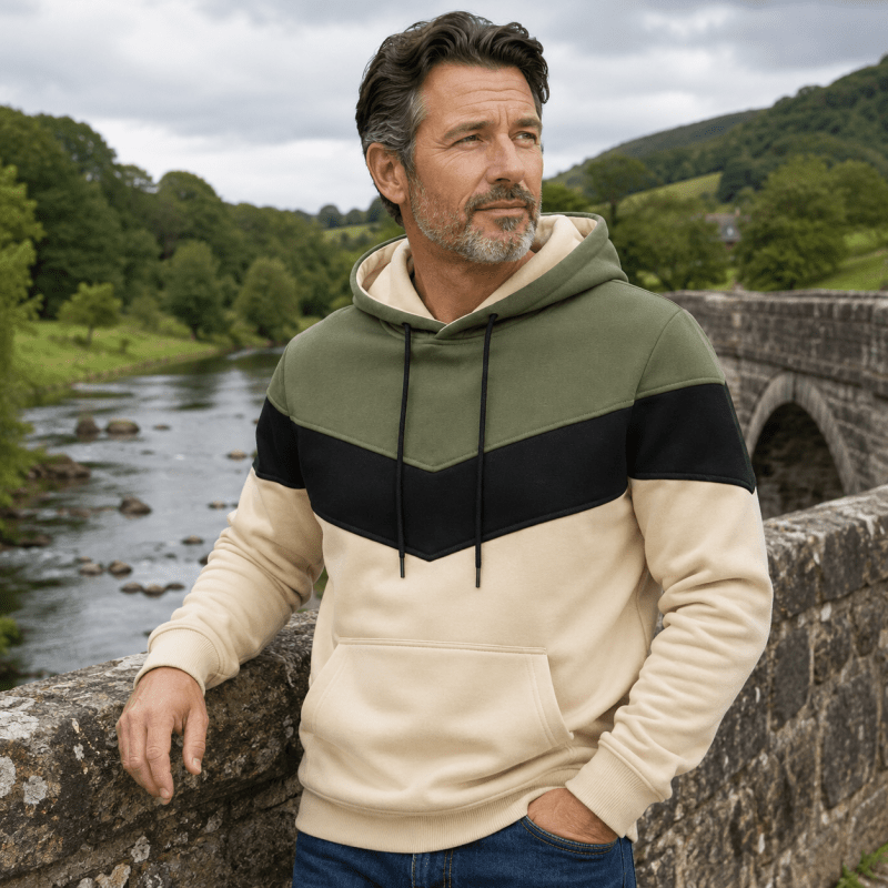 Duncan Fairweather | Colour-Block Hoodie With Fleece Lining