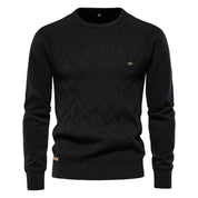 Malcolm Ashby | Diamond-Knit Sweater With Ribbed Trim