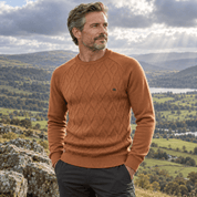 Malcolm Ashby | Diamond-Knit Sweater With Ribbed Trim