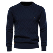 Malcolm Ashby | Diamond-Knit Sweater With Ribbed Trim