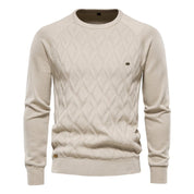 Malcolm Ashby | Diamond-Knit Sweater With Ribbed Trim