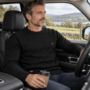 Malcolm Ashby | Diamond-Knit Sweater With Ribbed Trim