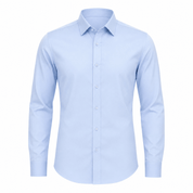 Malcolm Hastings | Navy Long Sleeve Shirt With Turn-Down Collar