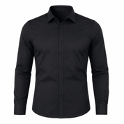 Malcolm Hastings | Navy Long Sleeve Shirt With Turn-Down Collar
