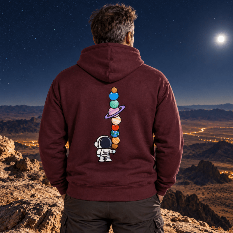 Callum Ashby | Cosmic Astronaut Hoodie With Planet Print