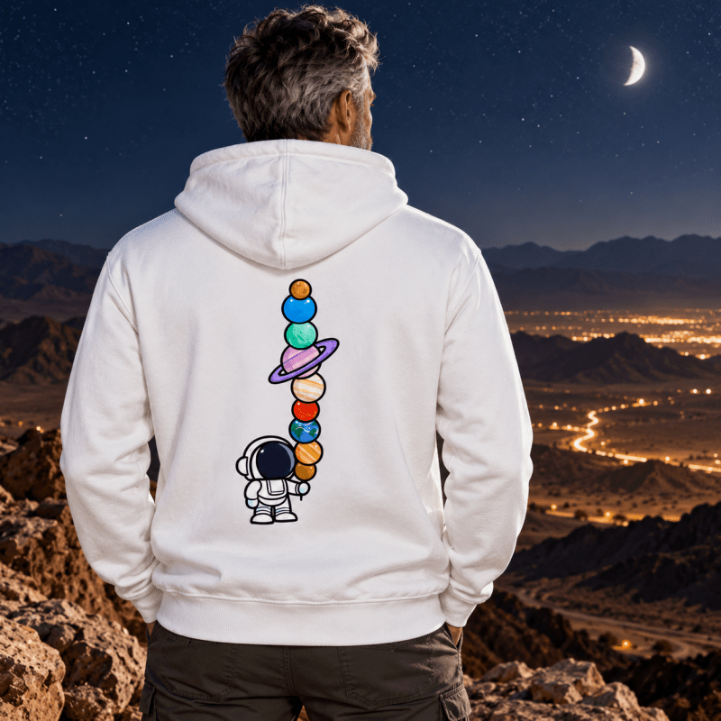 Callum Ashby | Cosmic Astronaut Hoodie With Planet Print
