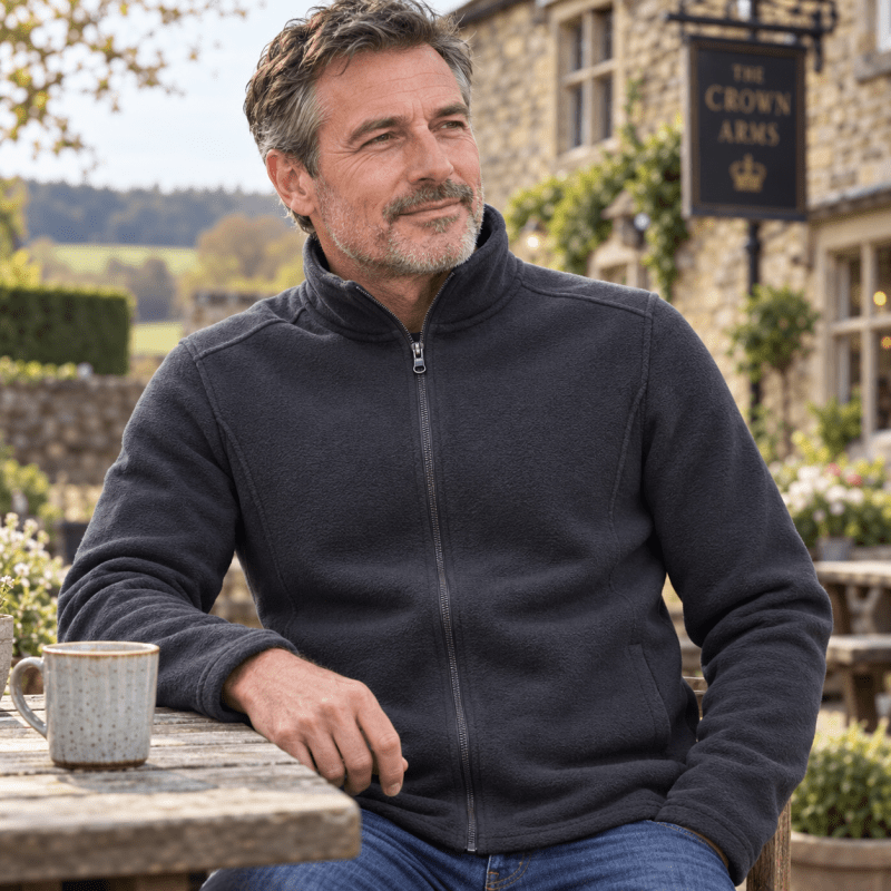 Gareth Prentice | Fleece Mens Jacket With Stand Collar
