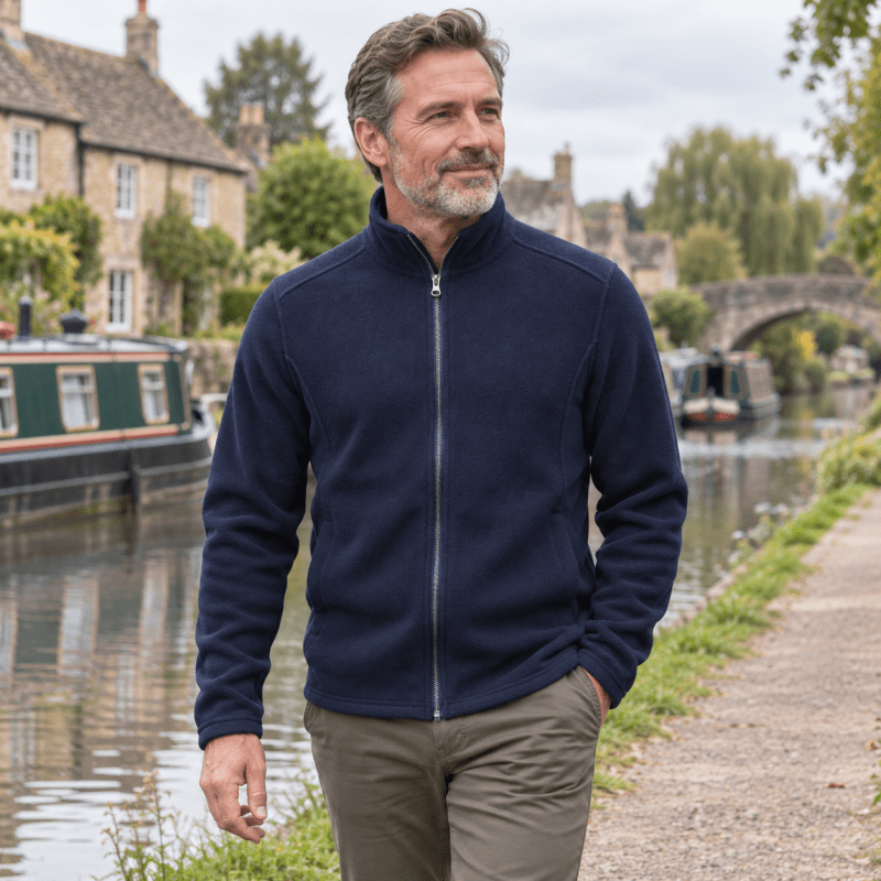 Gareth Prentice | Fleece Mens Jacket With Stand Collar