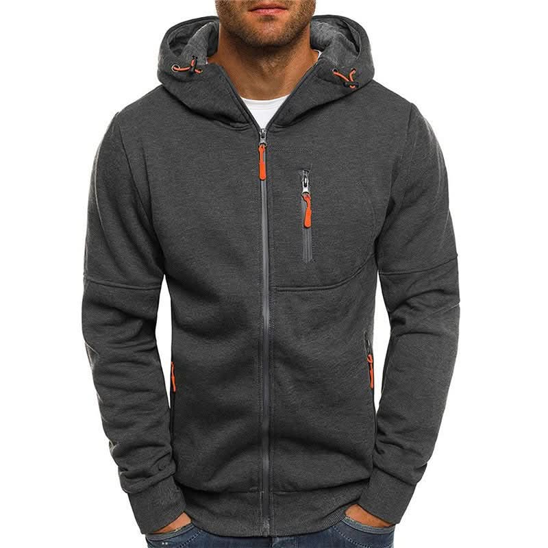 James Thornfield | Sweat à capuche polaire zippé Drax bleu marine