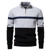 Miles Kendall | Quarter-Zip Colour Block Sweater For Men