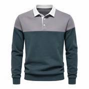 Graham Whitlock | Colour-Block Polo Sweater With Ribbed Cuffs