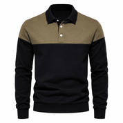 Graham Whitlock | Colour-Block Polo Sweater With Ribbed Cuffs