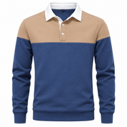 Graham Whitlock | Colour-Block Polo Sweater With Ribbed Cuffs
