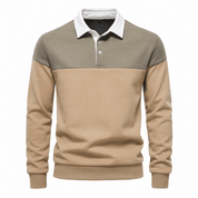 Graham Whitlock | Colour-Block Polo Sweater With Ribbed Cuffs