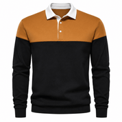 Graham Whitlock | Colour-Block Polo Sweater With Ribbed Cuffs