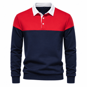 Graham Whitlock | Colour-Block Polo Sweater With Ribbed Cuffs