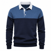 Graham Whitlock | Colour-Block Polo Sweater With Ribbed Cuffs