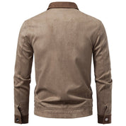 Marcus Fielding | Suede-Effect Mens Jacket With Contrast Collar