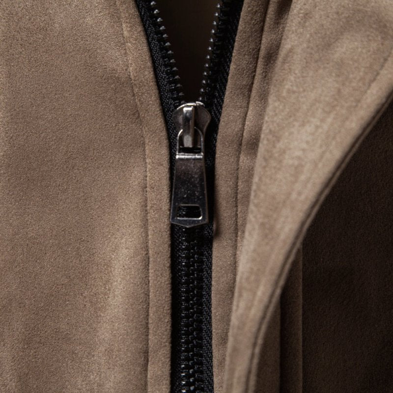 Marcus Fielding | Suede-Effect Mens Jacket With Contrast Collar
