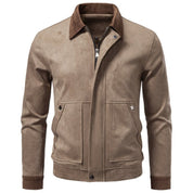 Marcus Fielding | Suede-Effect Mens Jacket With Contrast Collar