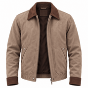 Marcus Fielding | Suede-Effect Mens Jacket With Contrast Collar