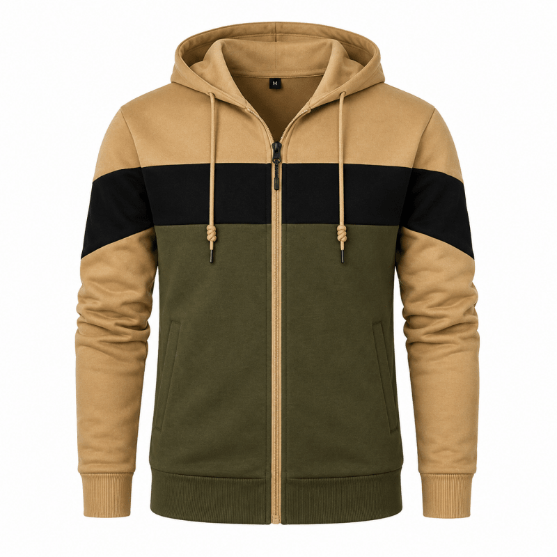 Graham Pickford | Colorblock Zip-Up Hoodie For Men
