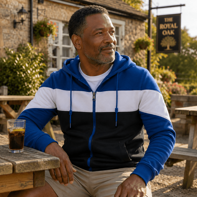 Graham Pickford | Colorblock Zip-Up Hoodie For Men