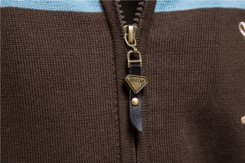 Barnaby Kingswell | Cotton Zip Sweater With Contrast Panel