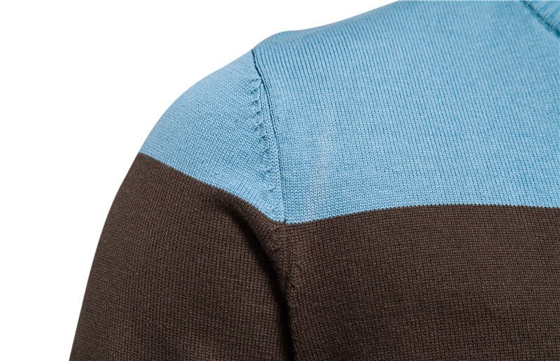 Barnaby Kingswell | Cotton Zip Sweater With Contrast Panel