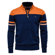 Barnaby Kingswell | Cotton Zip Sweater With Contrast Panel