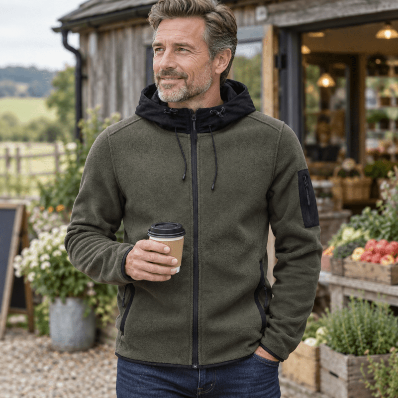 Gideon Sharpe | Fleece-Lined Hoodie With Contrast Detailing