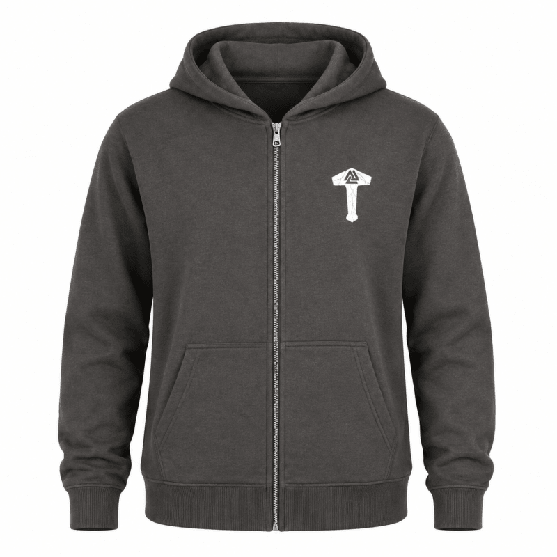 Duncan Ferris | Navy Zip Hoodie With Kangaroo Pocket