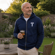 Duncan Ferris | Navy Zip Hoodie With Kangaroo Pocket