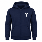 Duncan Ferris | Navy Zip Hoodie With Kangaroo Pocket
